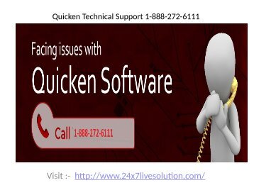 Quicken Contact Support Phone Number 1-888-272-6111