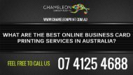 What are The Best Online Business Card Printing Services in Australia?