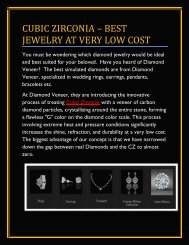 Cubic Zirconia – Best Jewelry at Very Low Cost