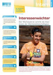 Intern - Berliner Werkstätten für Behinderte GmbH