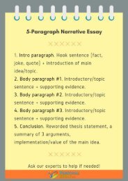 Five Paragraph Narrative Essay Structure