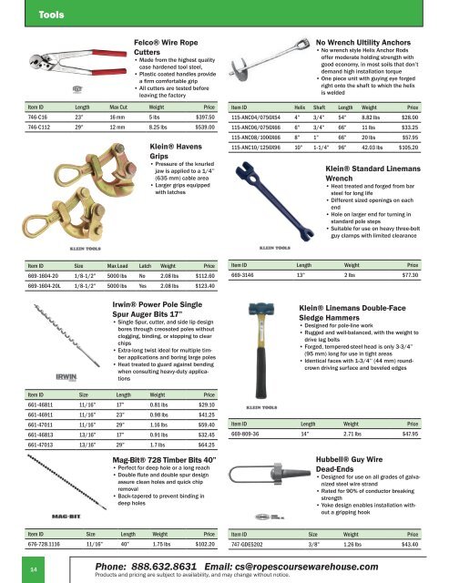 Ropes Course Warehouse Catalog 2018