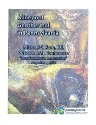 Mike Korb, PA DEP, â€œ Minepool-Geothermal in Pennsylvania