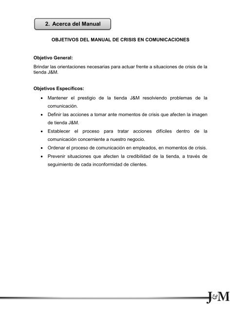 MANUAL DE CRISIS J&amp;M