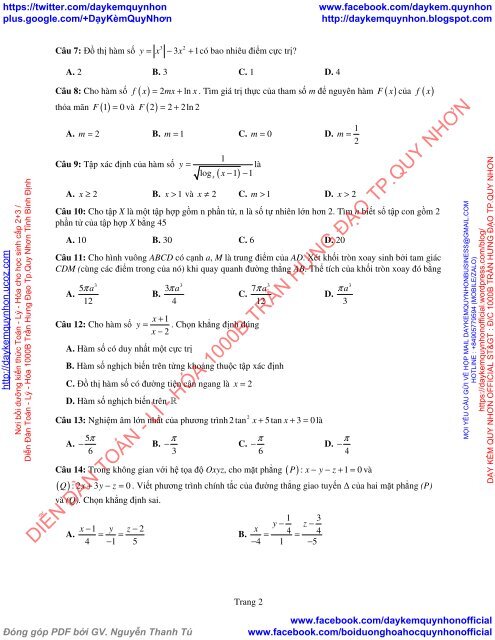 Bộ đề thi thử THPT QG 2018 Các môn TOÁN - LÍ - HÓA Các trường THPT Cả nước CÓ HƯỚNG DẪN GIẢI (Lần 17) [DC28042018]