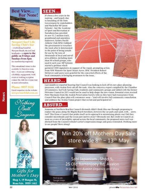 Pittwater Life May 2018 Issue