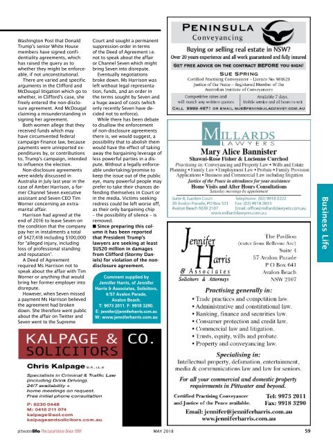 Pittwater Life May 2018 Issue