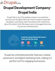Drupal Development Company- Drupal India