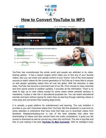 How to Convert YouTube to MP3