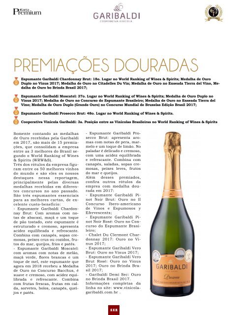 Revista Carta Premium - Especial Premiata 2018