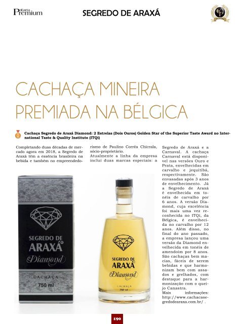 Revista Carta Premium - Especial Premiata 2018