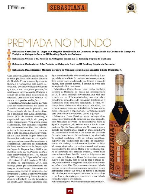 Revista Carta Premium - Especial Premiata 2018