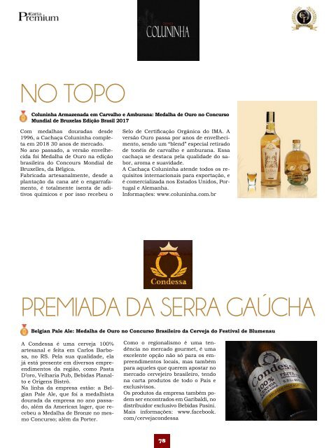 Revista Carta Premium - Especial Premiata 2018