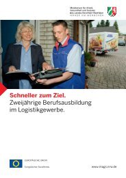 Schneller zum Ziel. Zweijährige Berufsausbildung im Logistikgewerbe.