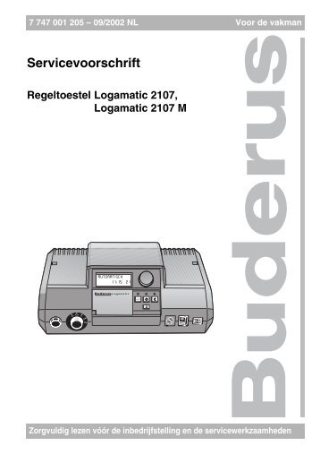 3 Regeltoestel Logamatic 2107 - Buderus