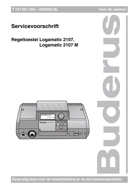 3 Regeltoestel Logamatic 2107 - Buderus