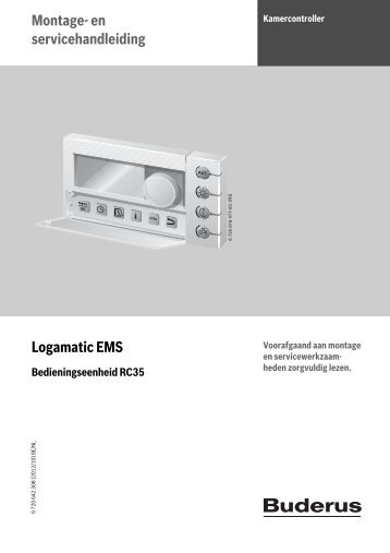 Montage- en servicehandleiding Logamatic EMS - Buderus