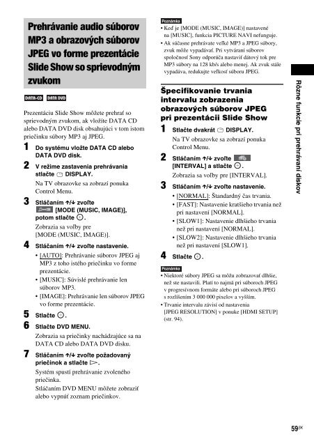 Sony DAV-IS50 - DAV-IS50 Consignes d&rsquo;utilisation Slovaque
