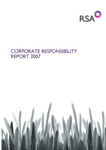2007 Corporate Responsibility Report - RSA Group