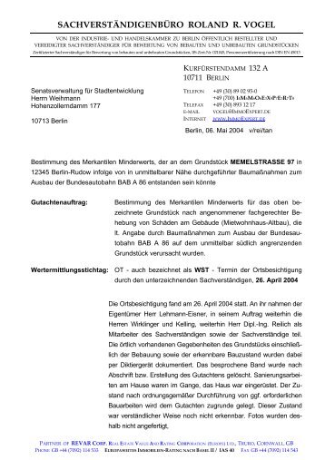 sachverständigenbüro roland r. vogel - Bundesverband öffentlich ...