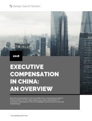 Executive Compensation in China