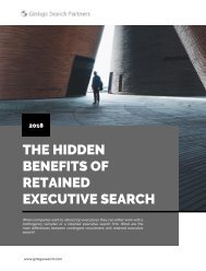 The Hidden Benefits of Retained Executive Search