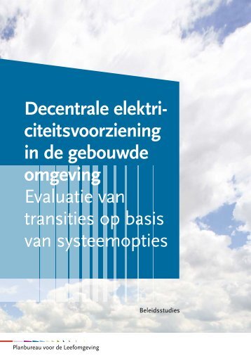 Decentrale elektriciteitsvoorziening in de gebouwde omgeving - RIVM