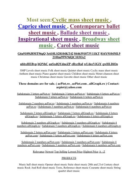 PRODUCTS Violin concerto sheet music Relevance Fake Book sheet music Newest Viola concerto sheet music Top Selling Violin sonata sheet music Lowest Price Gavotte sheet music Highest Price Piano sonata sheet music A