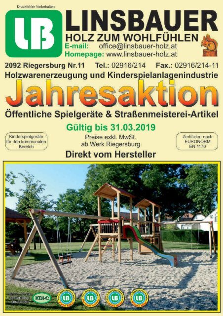 Linsbauer - Jahresaktion 2018