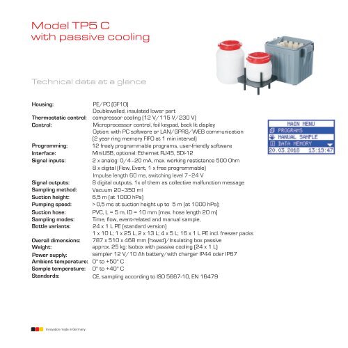 MAXX Portable & Fixed Site Water Samplers brochure