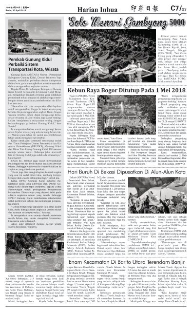 Koran Harian Inhua 30 April 2018