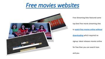 Free movies websites
