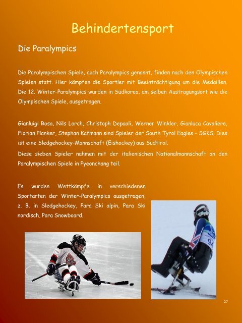 Klick - Das Sportmagazin der MS Schenna