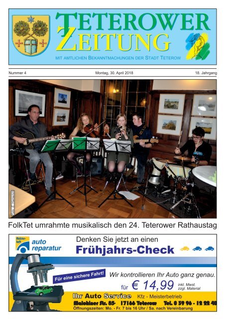 Teterower Zeitung 30 04 2018