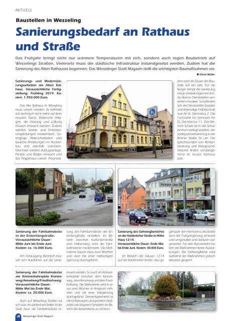 Wesselinger Stadt Magazin April 2018