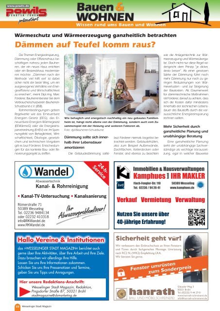 Wesselinger Stadt Magazin April 2018