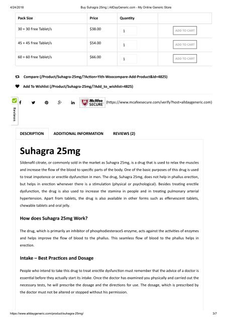 Buy Suhagra 25mg