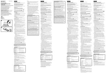 Sony MRW-S1 - Operating Instructions