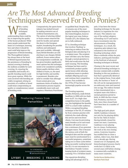 Equestrian Life May 2018 Issue