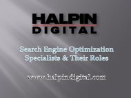 Search Engine Optimization Specialists & Their Roles