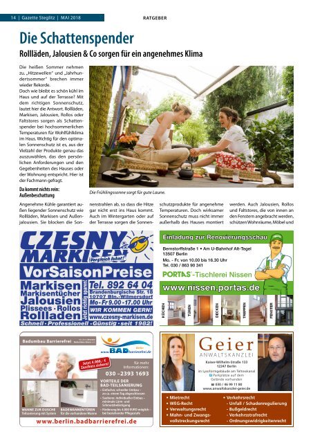 Gazette Steglitz Mai 2018