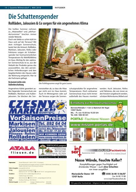 Gazette Wilmersdorf Mai 2018