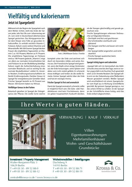Gazette Wilmersdorf Mai 2018