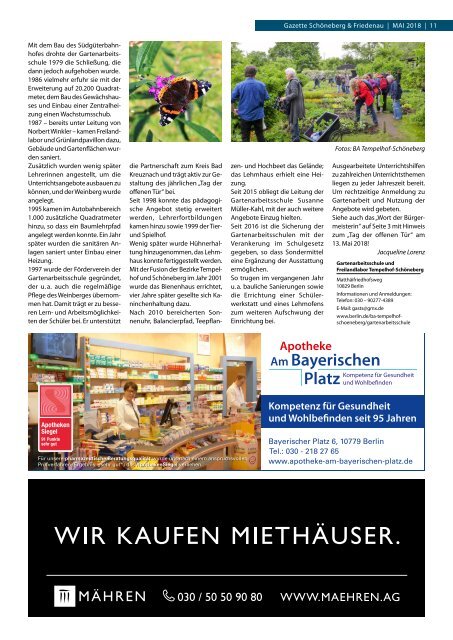 Gazette Schöneberg & Friedenau Mai 2018