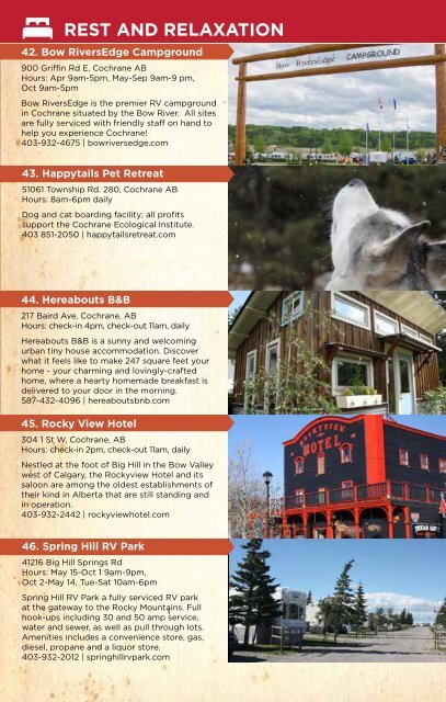 2018 Cochrane Visitor Guide