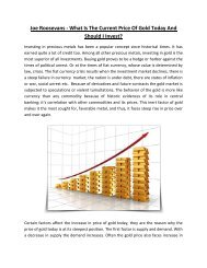 Joe Roosevans - What Is the Current Price of Gold Today and Should I Invest?