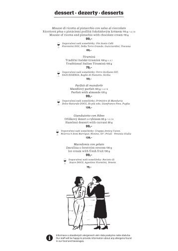 Dezertní menu, květen-červen 2018