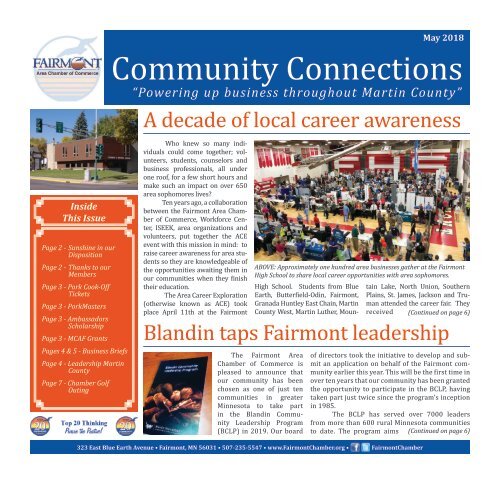 Chamber Newsletter - May 2018