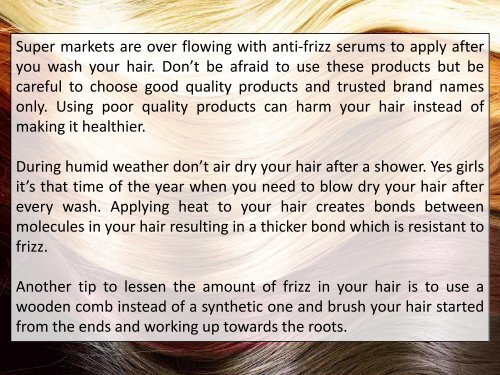 Hair Care Tips For Frizzy and Curly Hairs