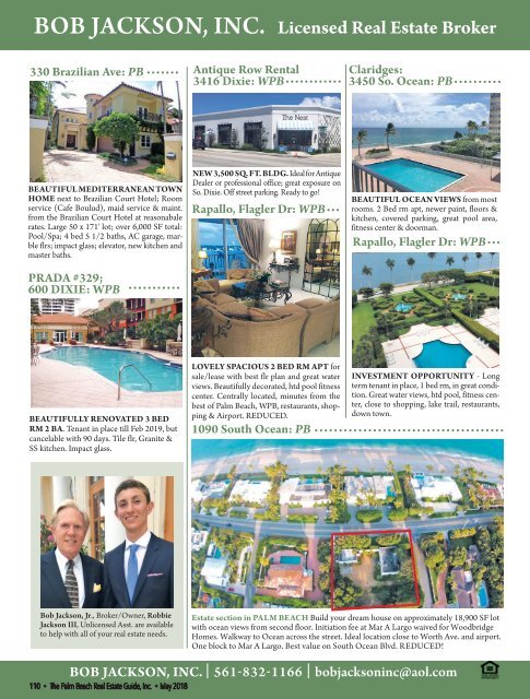 May 2018 Palm Beach Real Estate Guide